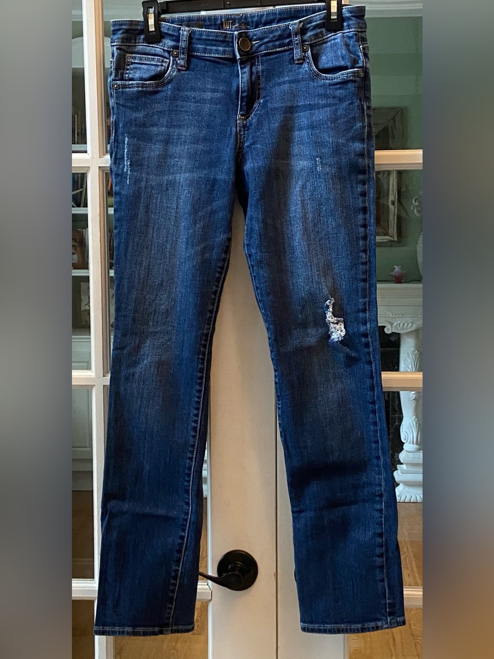 Kut From The Cloth Catherine Boyfriend Distressed Mid Rise Jeans Size 6